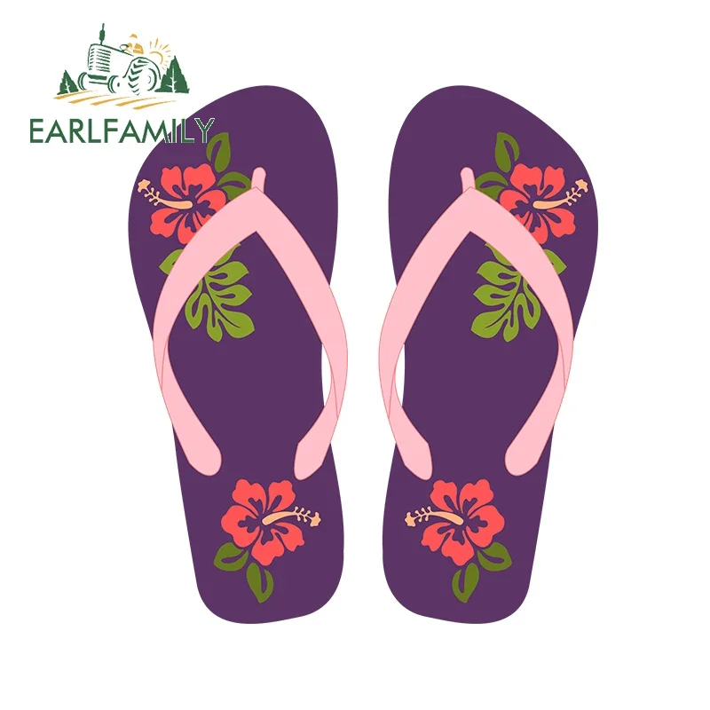 

EARLFAMILY 13 см x 11,3 см для розового цветка, вьетнамки, автомобильные наклейки, мультяшная наклейка, водостойкий автомобильный Стайлинг, подходит для декора фургона, автофургона