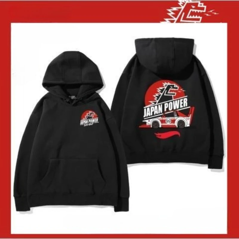 

JDM Power мультфильм монстр модифицированный автомобиль свитер с капюшоном Bay послеобеденные мужские и женские трендовые топы универсальный повседневный свитшот