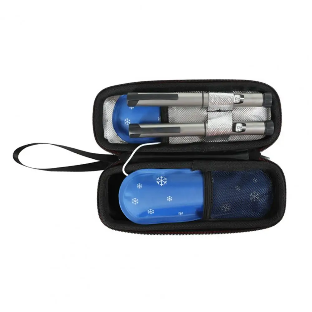 Insulin Cooler Travel Case with Thermometer Display Medication Diabetic Cooler Refrigerated Medicine Organizer Bag