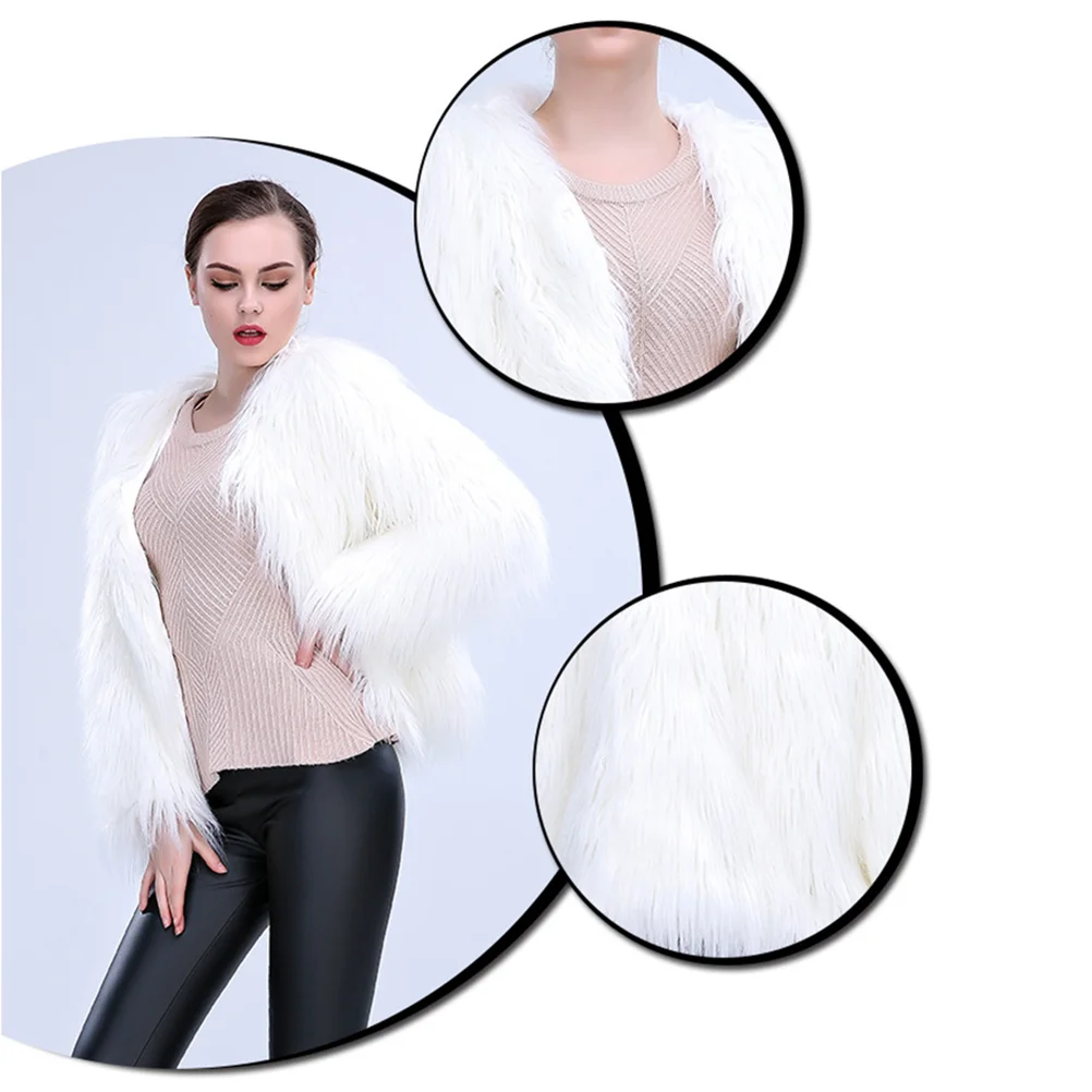 Veste de Noël LED en fausse fourrure pour femme, Light Up Rave, Stage CombJackets, Lights Furry, Coat