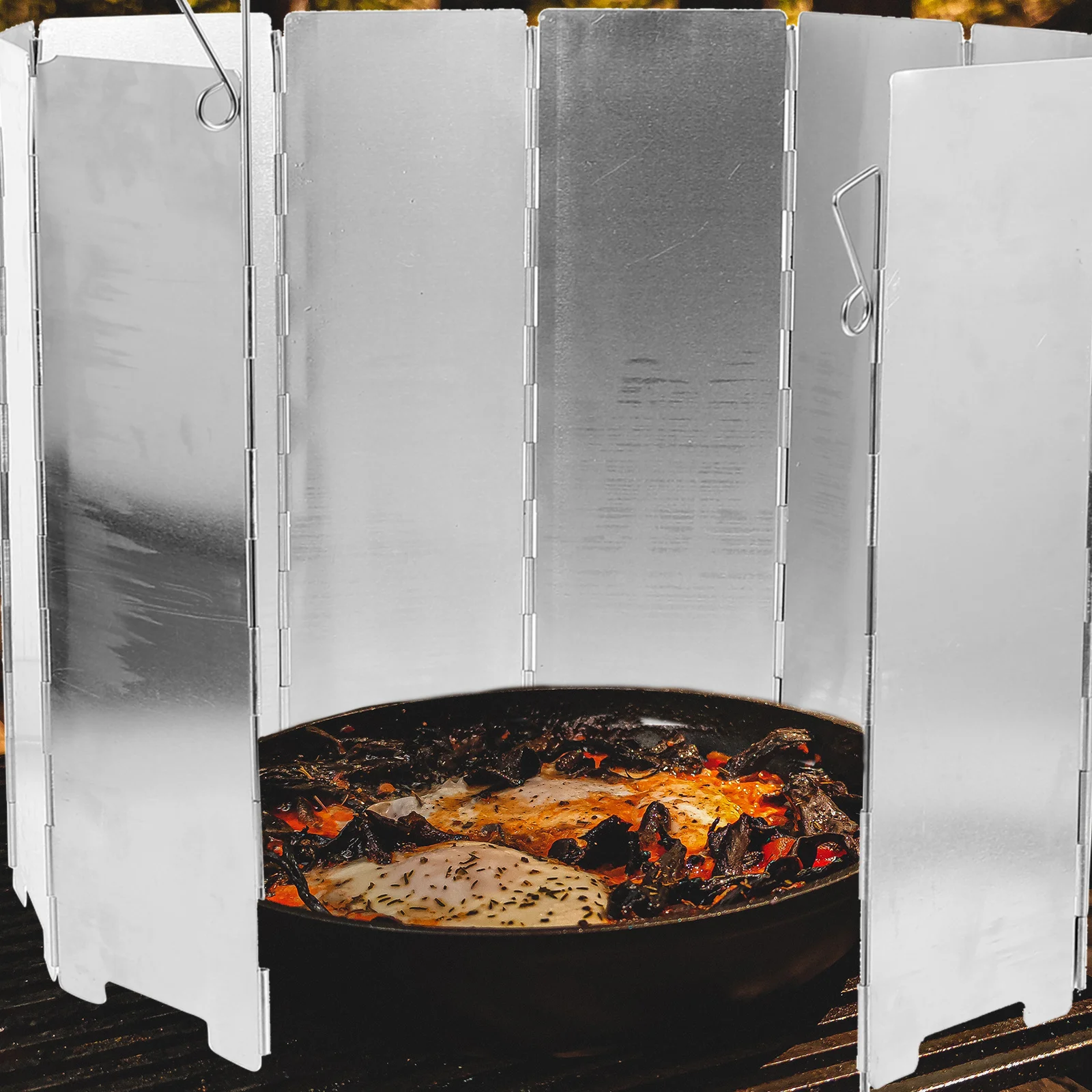 

1Set Stove Burner Windscreen Foldable Lightweight Windproof Bbq Windbreaker Camping Cooking Outdoor Camping Barbecue