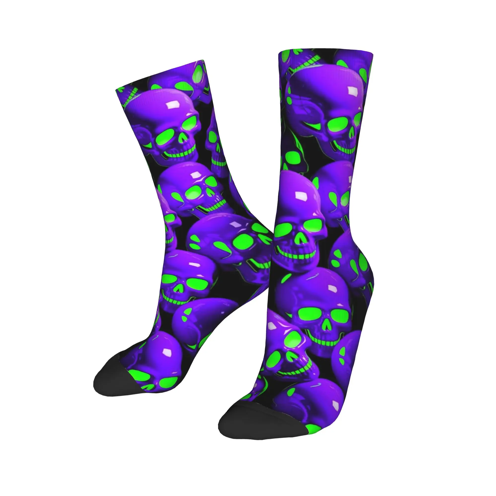 Herrensocken Psychedelisch Lila Traubenmuster Nahtlos Bedruckte Strümpfe Rutschfeste Bequeme Socken Winter Gothic-Muster Laufsocken