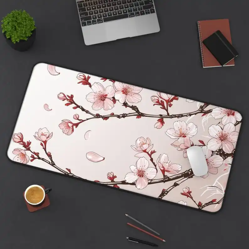 

Japanese Cherry Blossom Mouse Pad,non-slip Waterproof Gaming Mousepad,office Gaming Desk Decoration Mat,perfect Gift for Friends