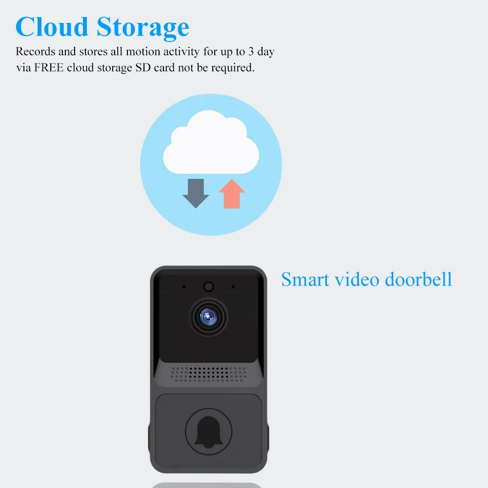 

2023 New Without Ding-dong Machine Wireless Solar Doorbell Home Small Power Long-distance Ding-dong Doorbell WIFI Connection