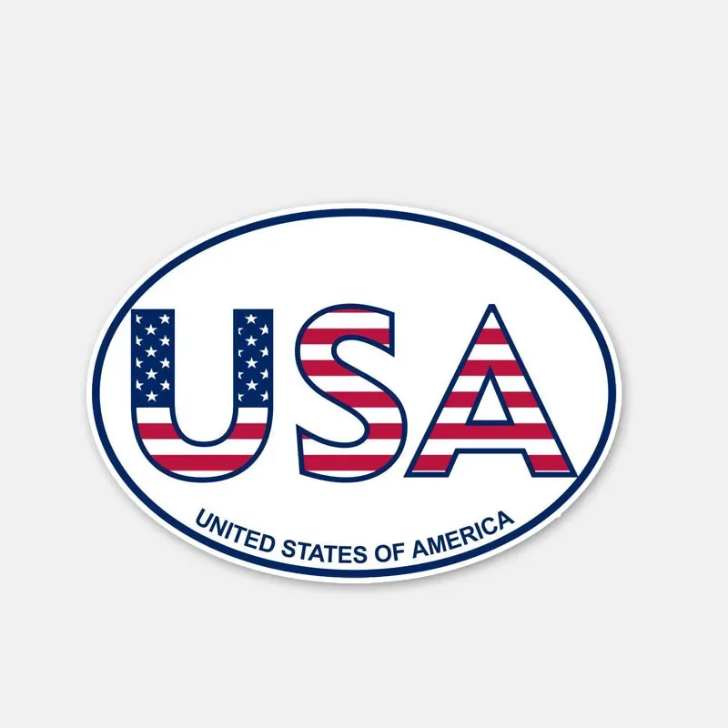 

Personalized Customization Oval United States America Flag Waterproof Reflective Sunscreen Decal Car Sticker Accessories