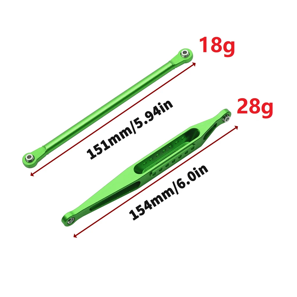 

RCGOFOLLOW Aluminum Alloy Wheelbase Steering Link Rod Set Rc Steering Link Rod Set For 1/10 Rc Steering Link Rod Set LOSI Green