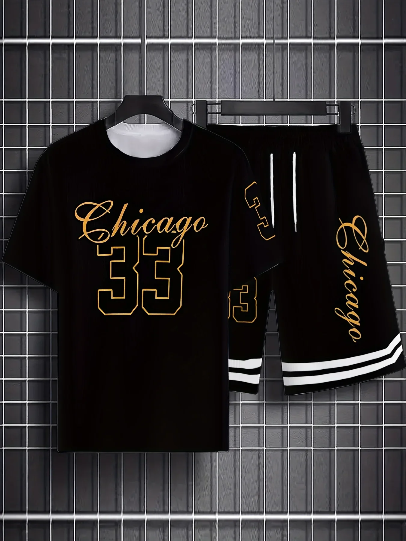 Summer 2025 Casual Sporty Men's Set New Men's Set 3D Digital Printed Casual Round-neck Short-sleeved T-shirt with Shorts 2-piece