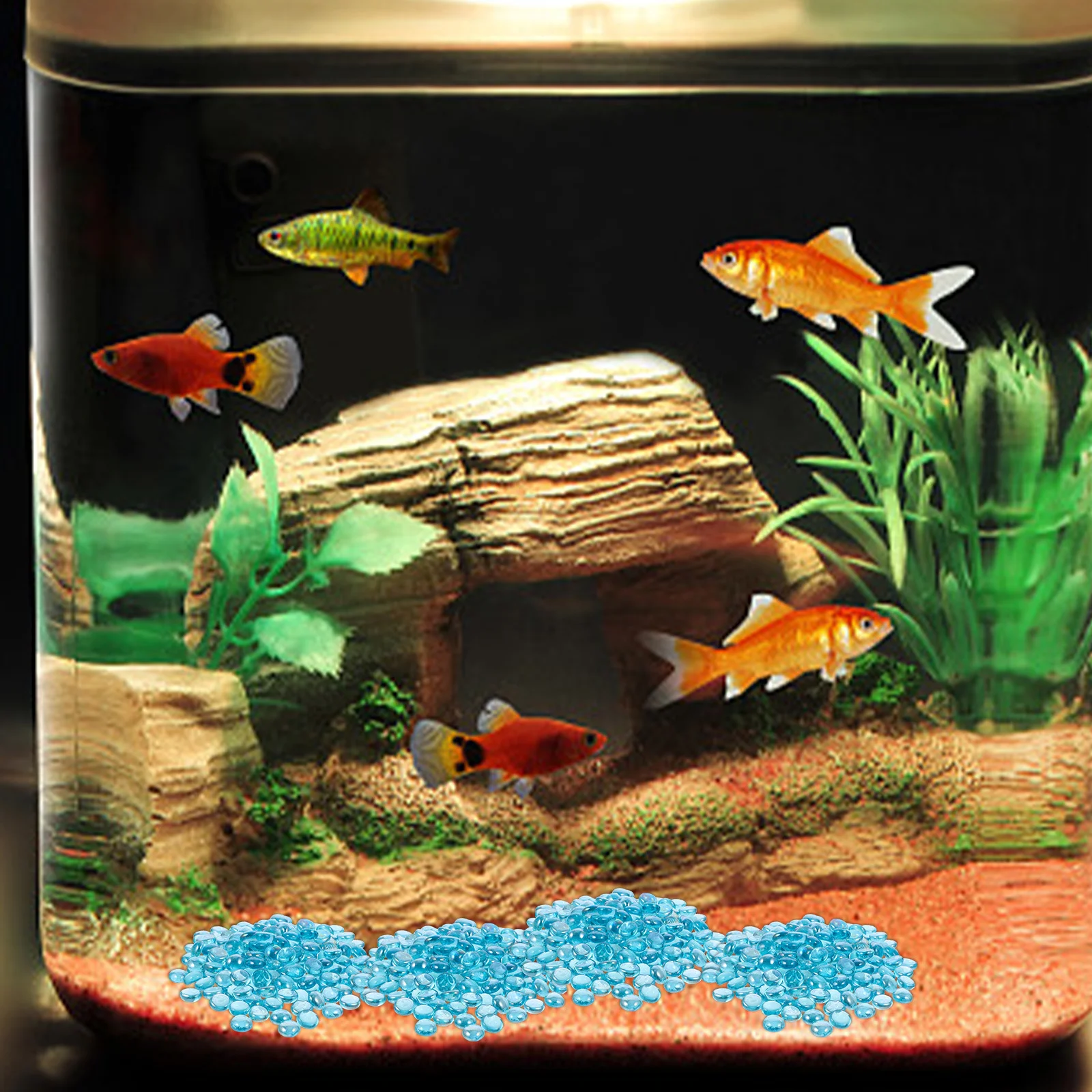 

Aquarium Glass Macadam Smooth Surface Stones Decorative Landscaping Fish Tank DIY Stone Decor Flower Pot Stone Gravel