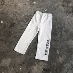 Frog Drift Y2K YE 1:1 DONDA Kanye Streetwear Quality Printed Sweatpants Loose Velvet Trousers Casual Pants For Men Unisex