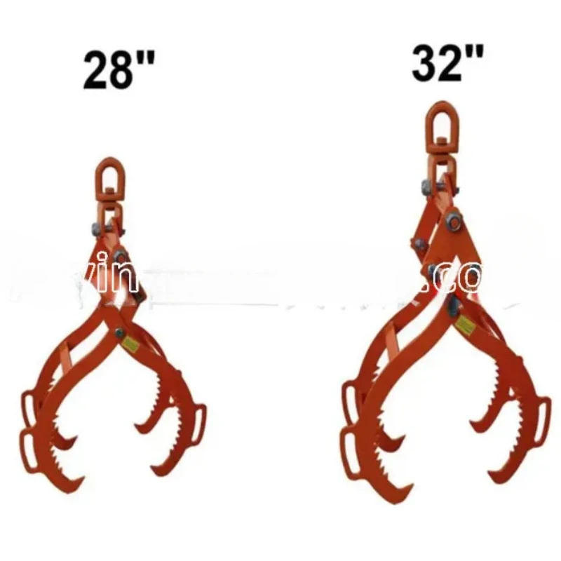 Anti slip hook, log lifting pliers, four claw heavy wood hook, rotating wood cutting device, wood moving device