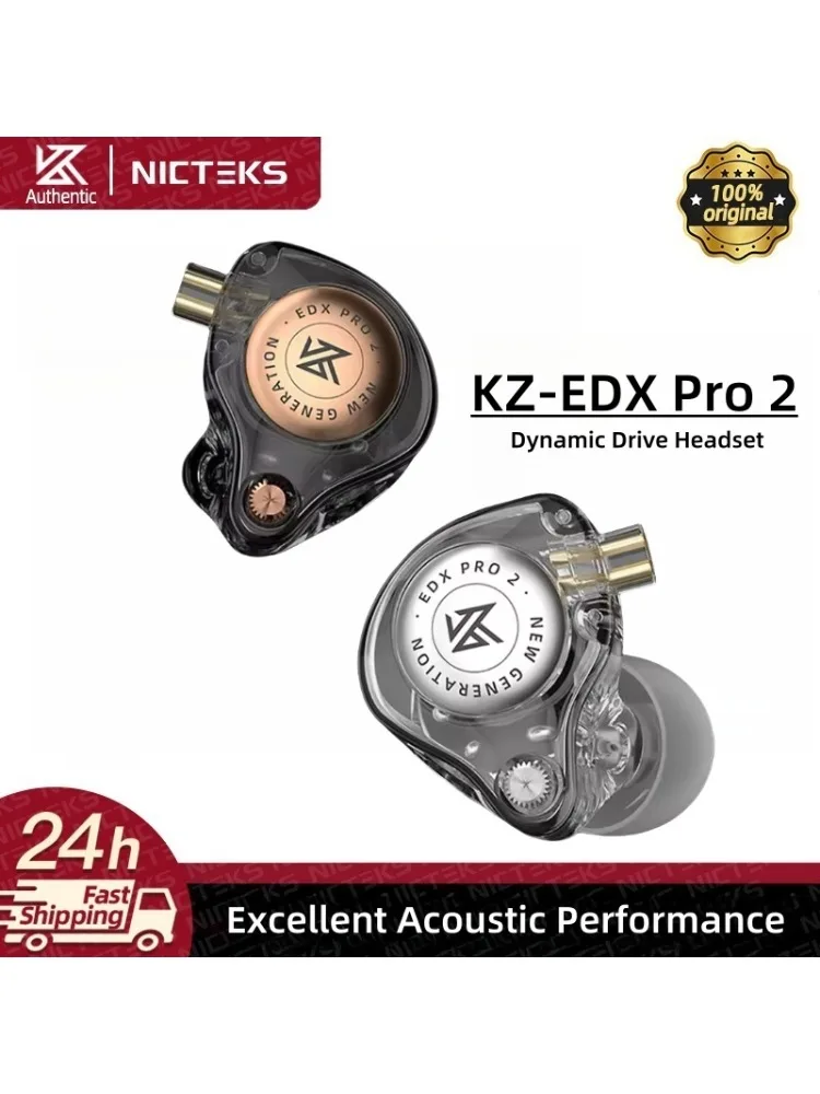 KZ EDX PRO2 Dynamische in-ear oortelefoon IEMs Monitor Headset Bedrade oordopjes HIFI Muziekoortelefoon Afneembare kabel 3,5 mm / TypeC-stekker - afbeelding 2