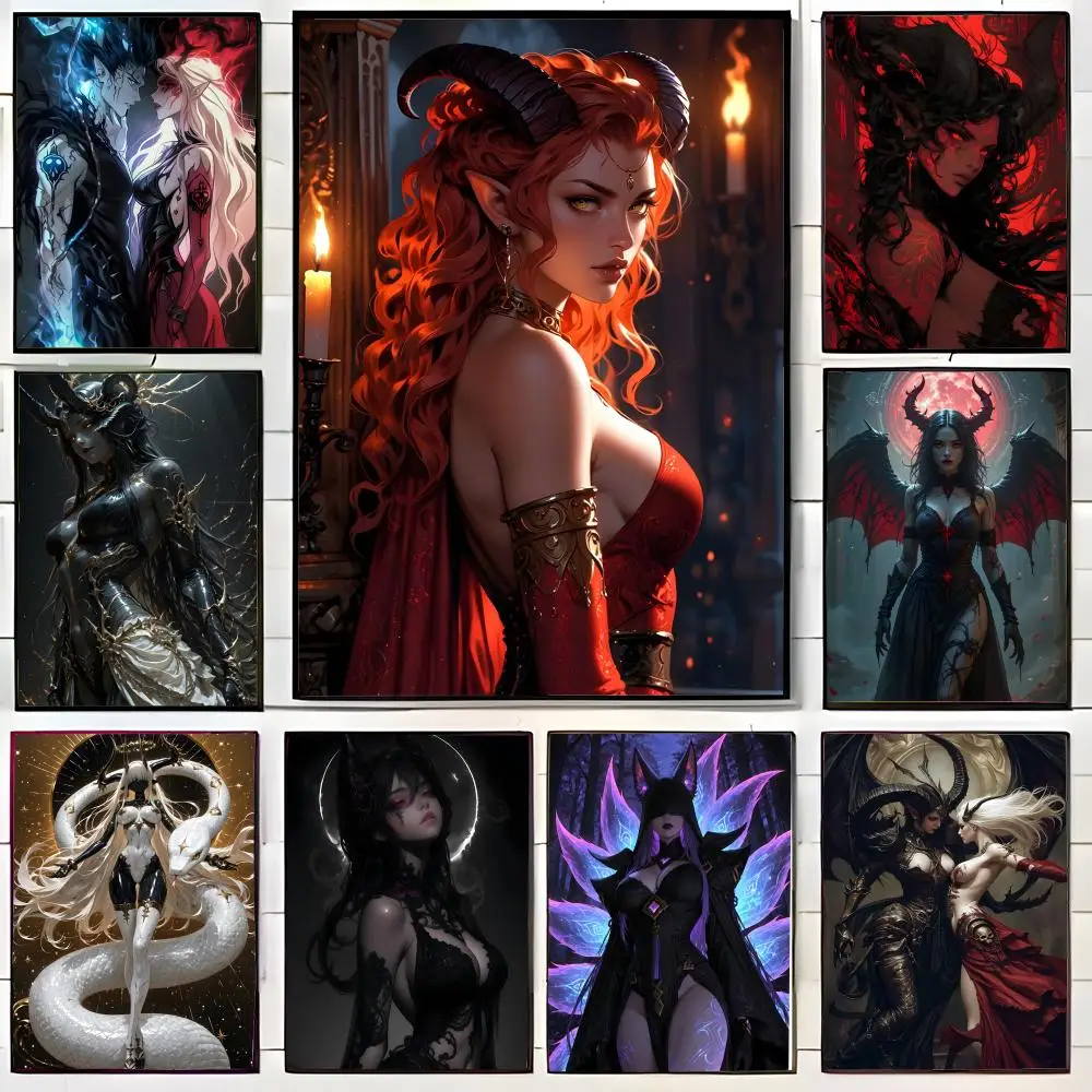 mythology seductive Succubus Poster Wall Art Print Poster Decorative Mural Home Decor Gift Unframed
