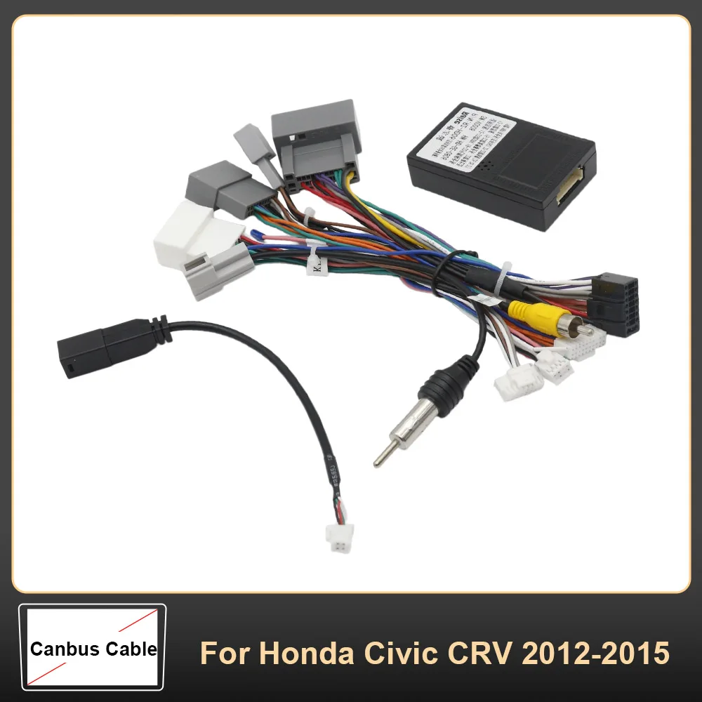 HD-RZ-06 Canbus Car Radio Wiring Harness Adapter Plug Cable For Honda Civic CRV 2012-2015 Android Stereo Universal Connector