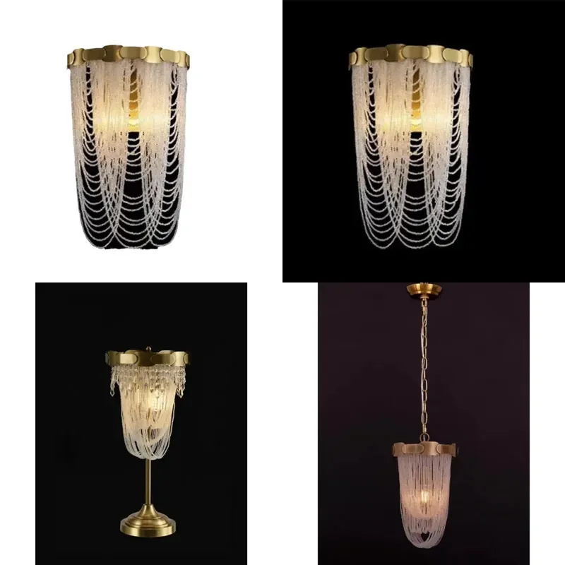 Luxury Crystal Fringe Wall Sconce for Living Room TV Background Bedside Aisle Corridor Decor Modern Glass Fixture Light