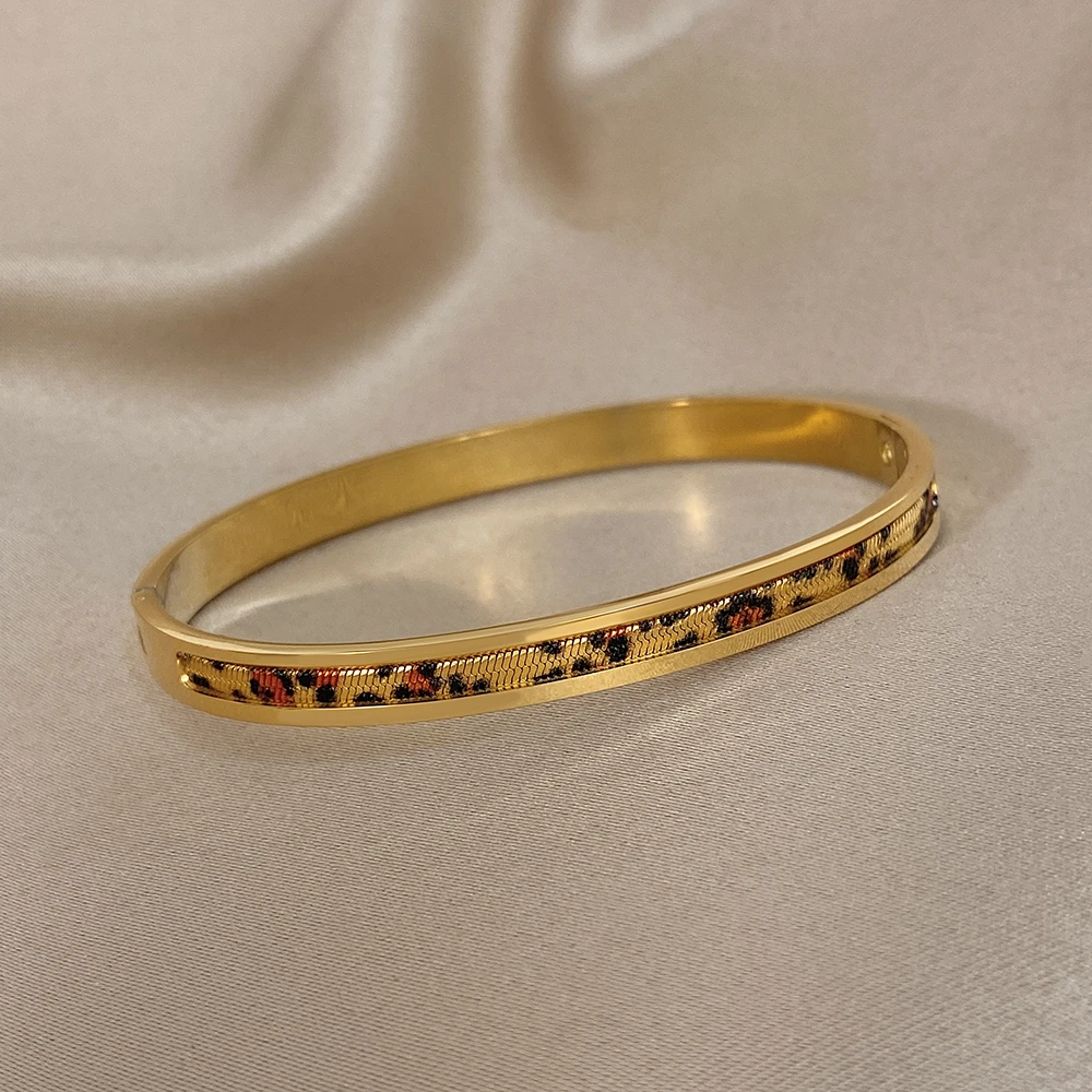 Greatera Modisches, feines Armband mit Leopardenmuster, Persönlichkeit, beliebt, 18 Karat vergoldetes Design, Damen-Armreif, Geschenke, Europa, Amerika