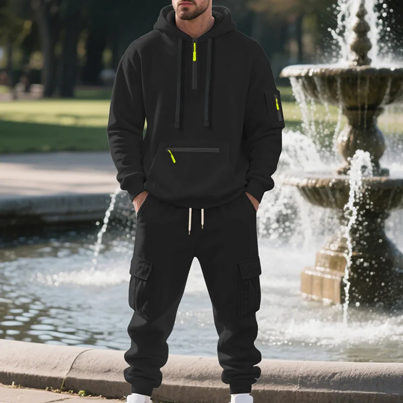 

Men's Clothing Heavyweight Fleece Loose Men's Casual Sports Multi-Pocket Workwear Men's Clothing Winter Sportswear New Style Y2K