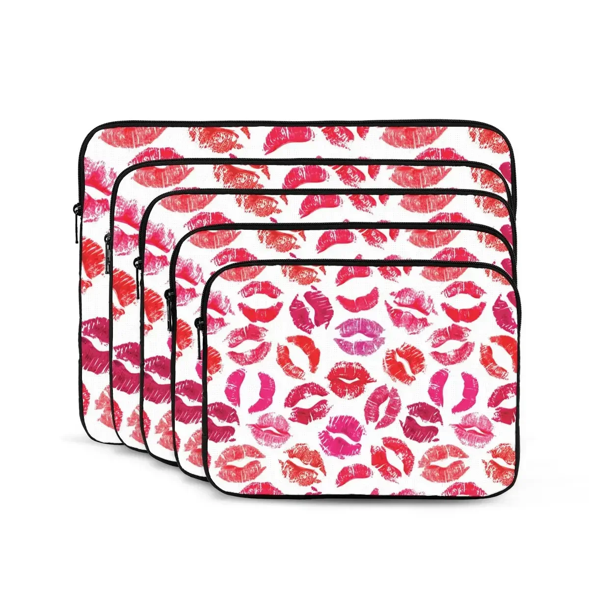 Seamless Pattern With Lipstick Kisses Computer ipad Laptop Cover Case Laptop Sleeve Bag Portable Cover Fundas Pouch