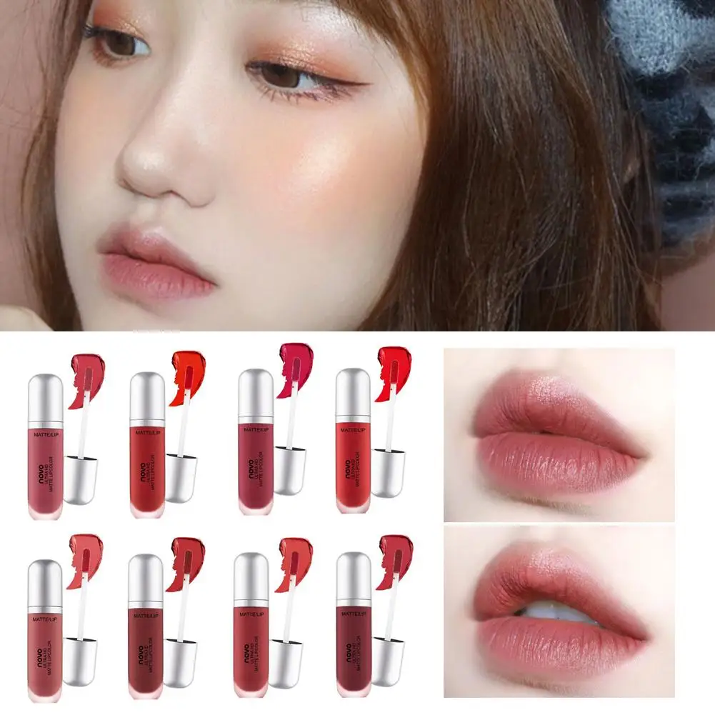 Velvet Lip Glaze Matte vervaagt niet Betaalbare lippenstift Whitening Cup Een non-stick hydraterende J3Y8