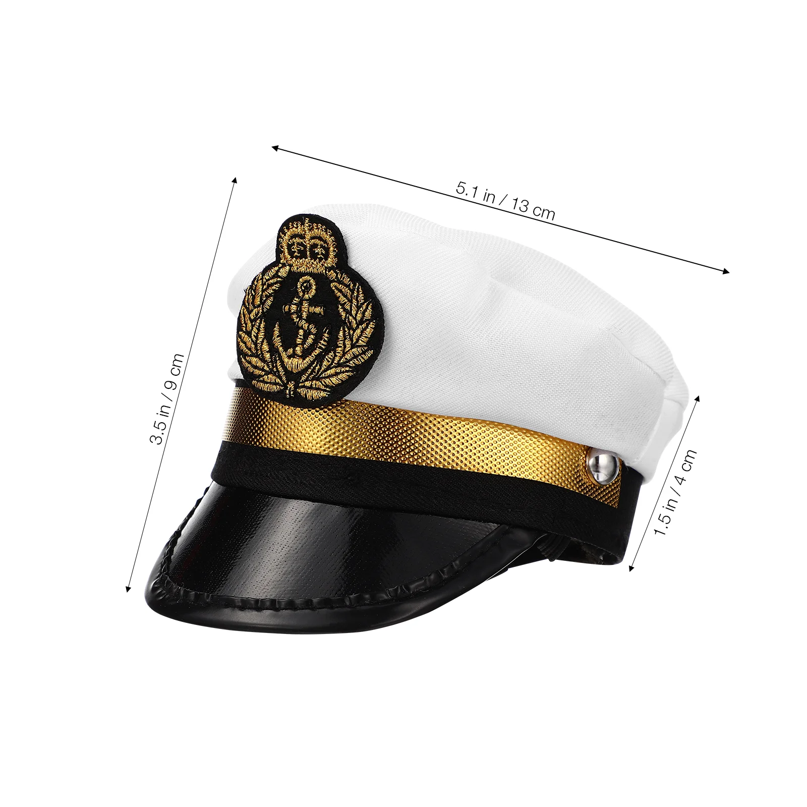 Navy Marine Admiral Hat Cat Dress Up Costume Pet Cap Cosplay Car Seat Travel Yacht