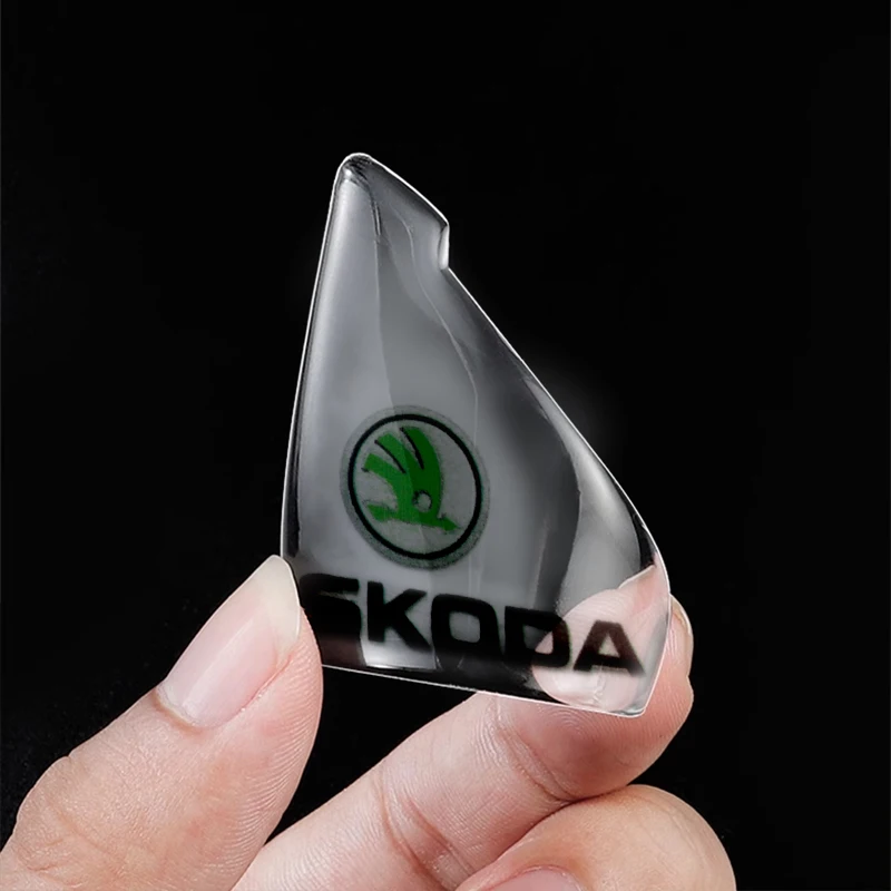 General car door corner transparent silicone protective sticker For Skoda Rapid Fabia 1 2 Karop Kamiq Superb Octavia A7 Kodiaq