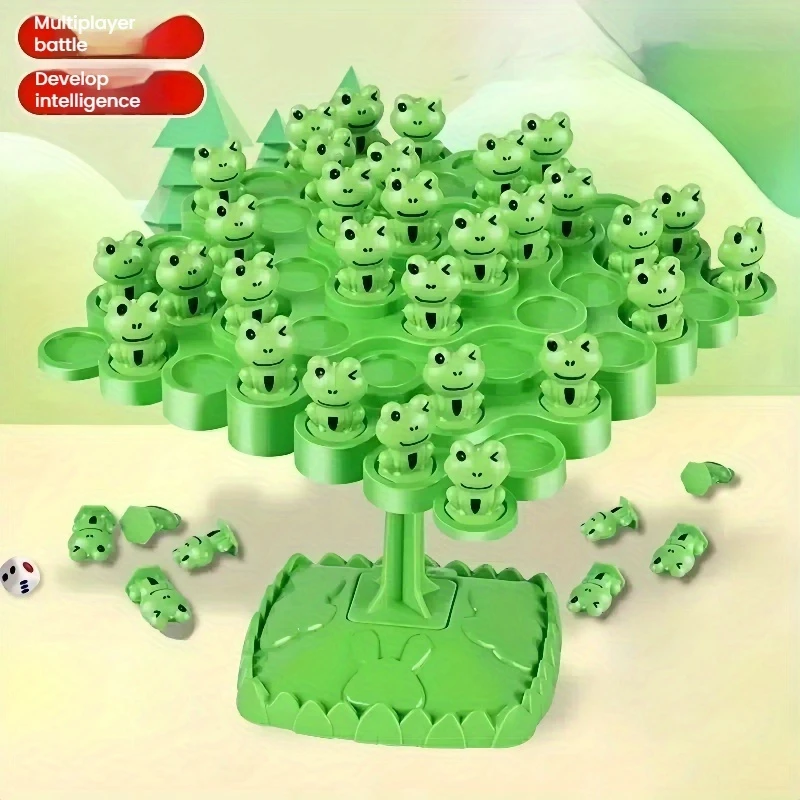 

Frog Balance Tree Stack Game Parent-Child Interactive Educational Board Game Focus Training Children's Holiday Gift