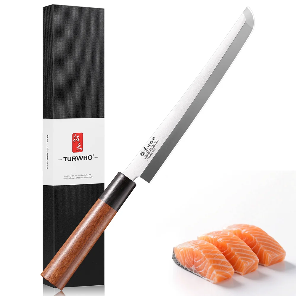 

TURWHO 220mm Sashimi Knife X8Cr14MoV Stainless Steel Carving Knife Fish Beef Slicing Household Professional Kitchen Chef Knives