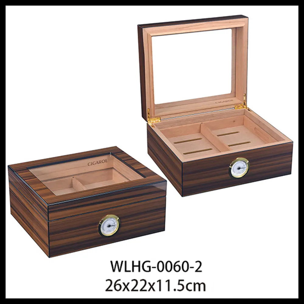 Humidor do charuto com madeira de cedro, fácil de armazenar, caixa de charuto selada dobro, humidor do charuto do agregado familiar