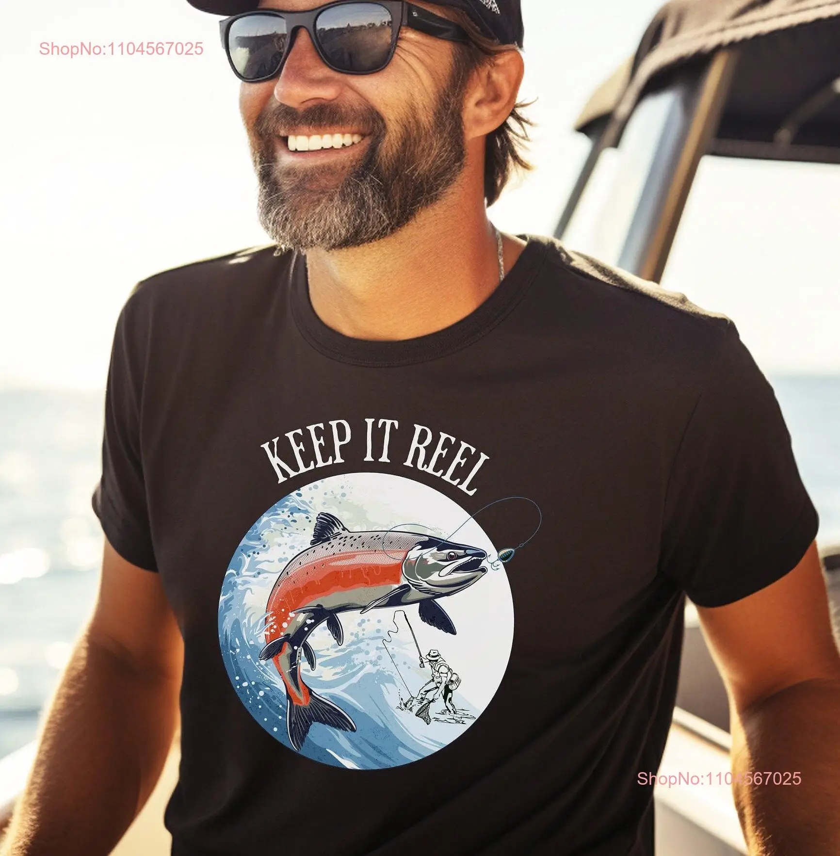 Keep It Reel Fishing T Shirt for Fisherman Outdoorsman Him Outdoor Lover long or short sleeves