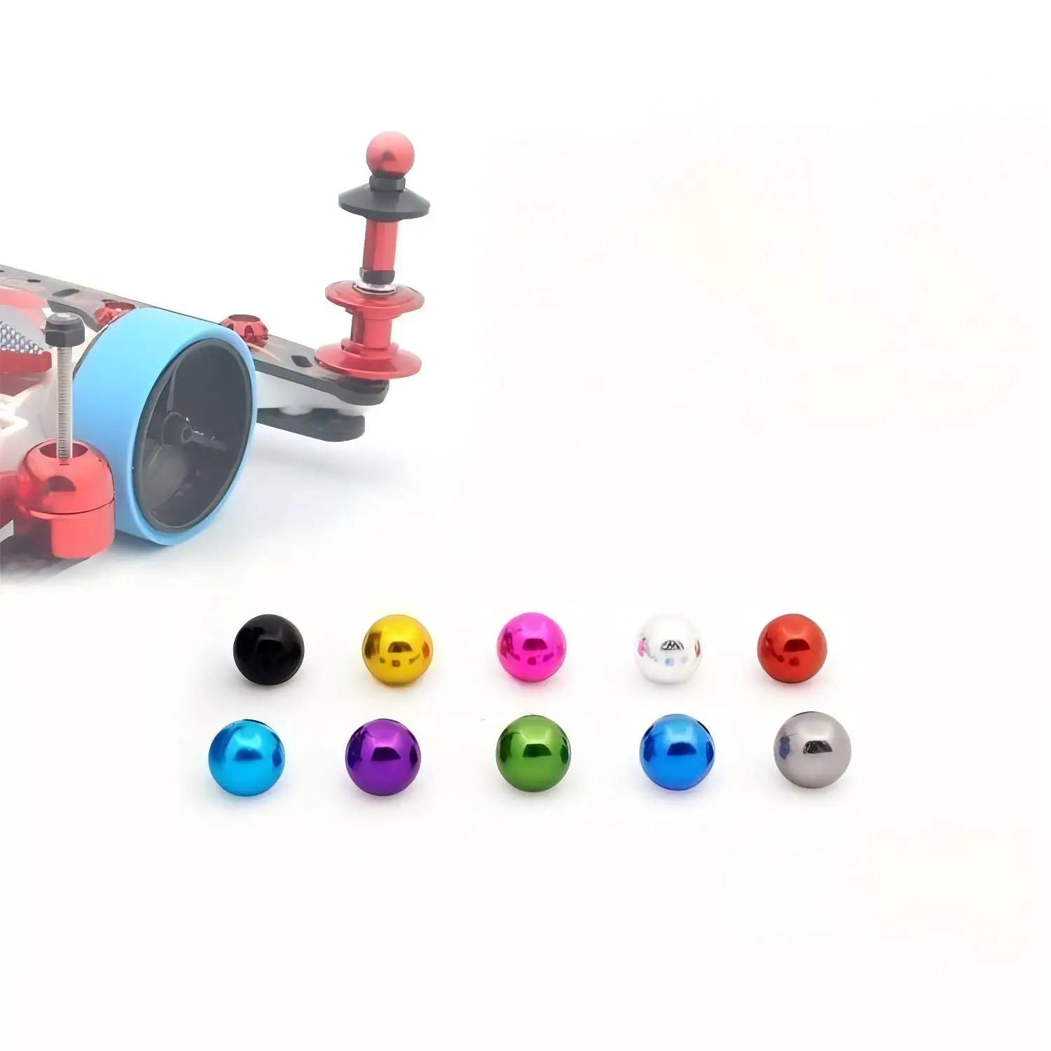 

5pcs/10Pcs Aluminum Ball Nut Cap Set for Tamiya Mini 4WD Car, Alloy Stabilizer Parts Racing Model Upgrade Parts