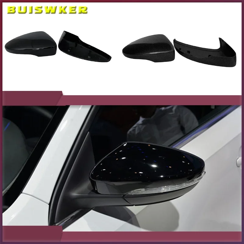 1 Pair Rearview Mirror Cover Side Wing Rear View Mirror Case Covers For VW Golf MK7 7.5 GTD R GTI MK6 6 Polo 6R Scirocco Passat