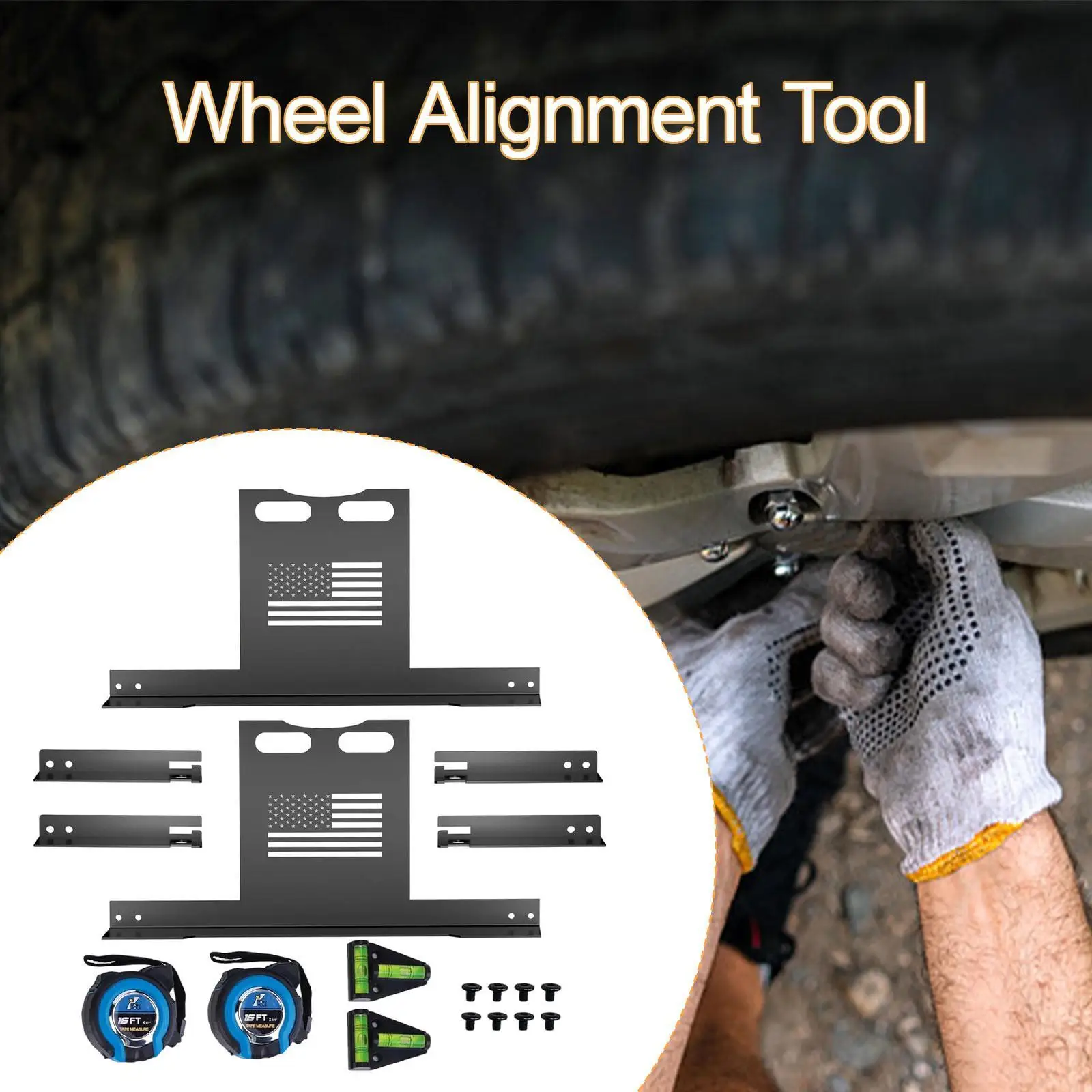 

2 Set Wheel Alignment Tool Kit Sturdy Easy to Use No Need to