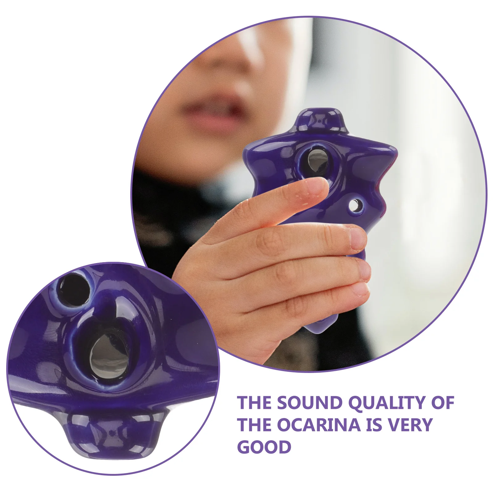 

Beginner Ocarina Instrument 6-Hole Ceramic Wind Flute in Cute Christmas Tree Shape for Kids Practice Portable Ethnic Music Tool