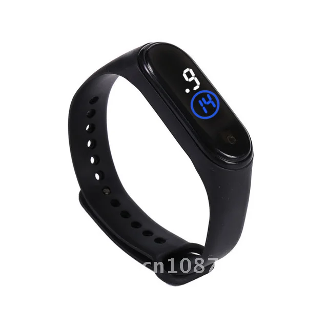 Men Women Kid Sport Digital Watch LED 50M Waterproof Fitness Wristwatch Full touch screen Smart watch Heart Rate Monitor