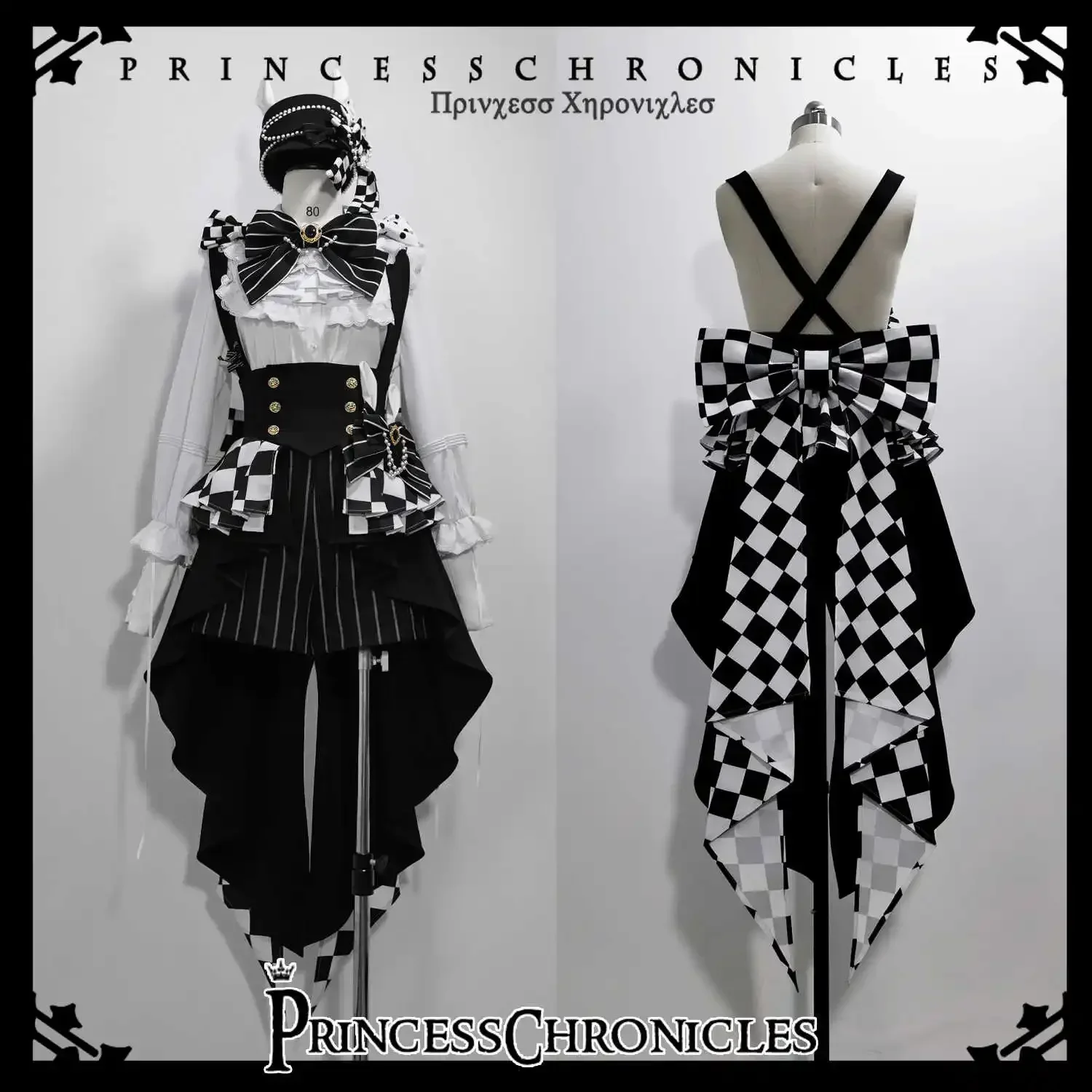 25Ouji Outfit Cool Lolita Waist Cincher w. High Low Skirt by Princess Chronicles Rabbit Theater Corset Costume Ouji Lolita Blous - Image 6