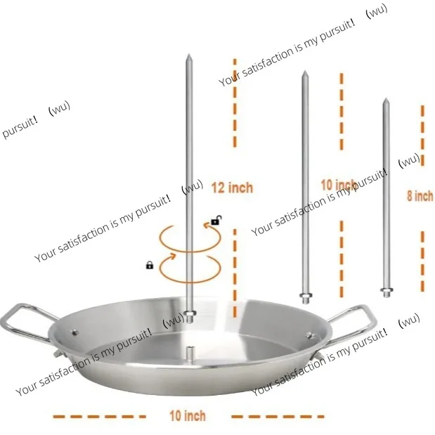 

ZOCI-Vertical Screw BBQ Tray, Stainless Steel