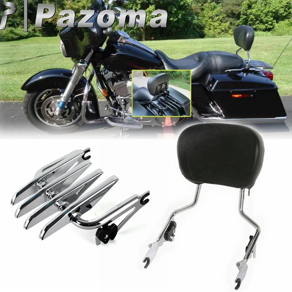 Dla Harley Road Glide FLTRX FLTRXS FLTRU FLHXSE Electra Glide Standard FLHT Motocykl Pasażer Sissy Bar Oparcie Bagażnik