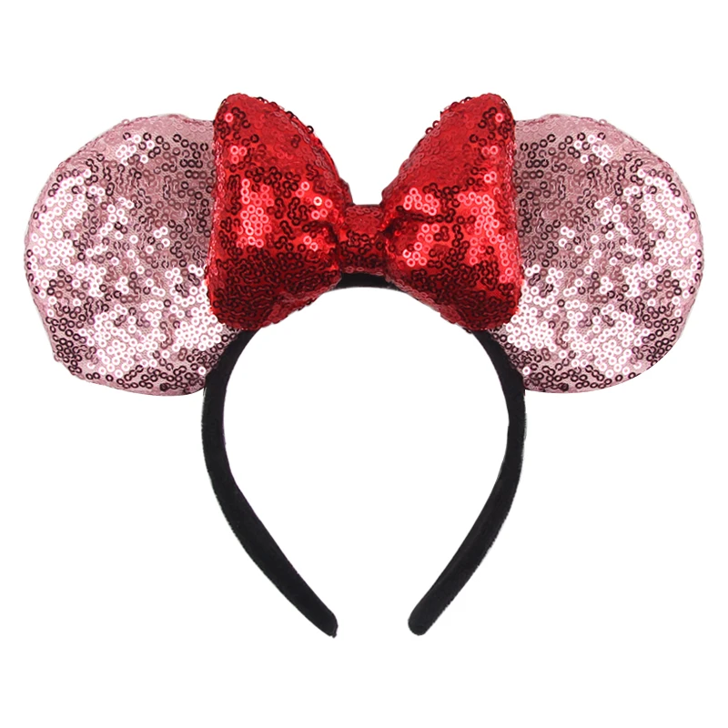 2024 Disney Mouse Ears Headband Girls And Kids 4 Inch Polka Dot Bow Hairdband Holiday Party Travel DIY Hair Accessories