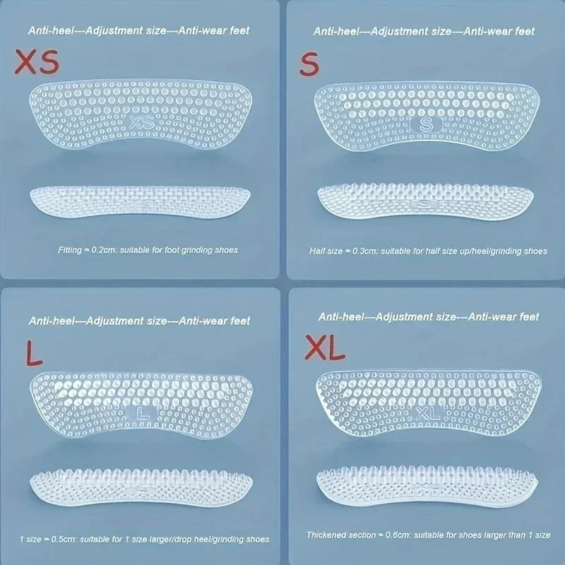 1-3pairs Upgrade Heel Stickers Heels Grips for Women Men Anti Slip Heel Cushions Non-Slip Inserts Pads Foot Heel Care Protector