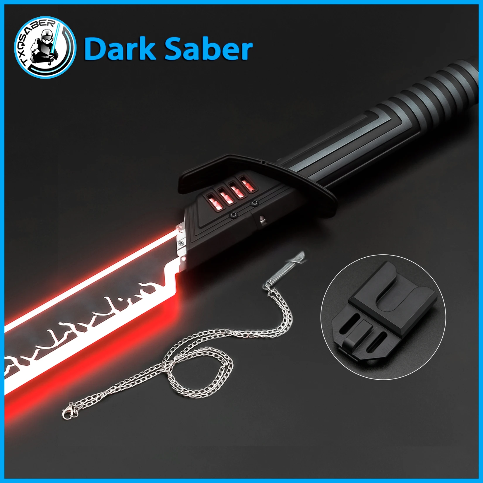 

DarkSaber TXQ Lightsaber Premium Neopixel Laser Sword Smooth Swing Metal Hilt SD Card Bluetooth Colors Change Cosplay FOC Gift