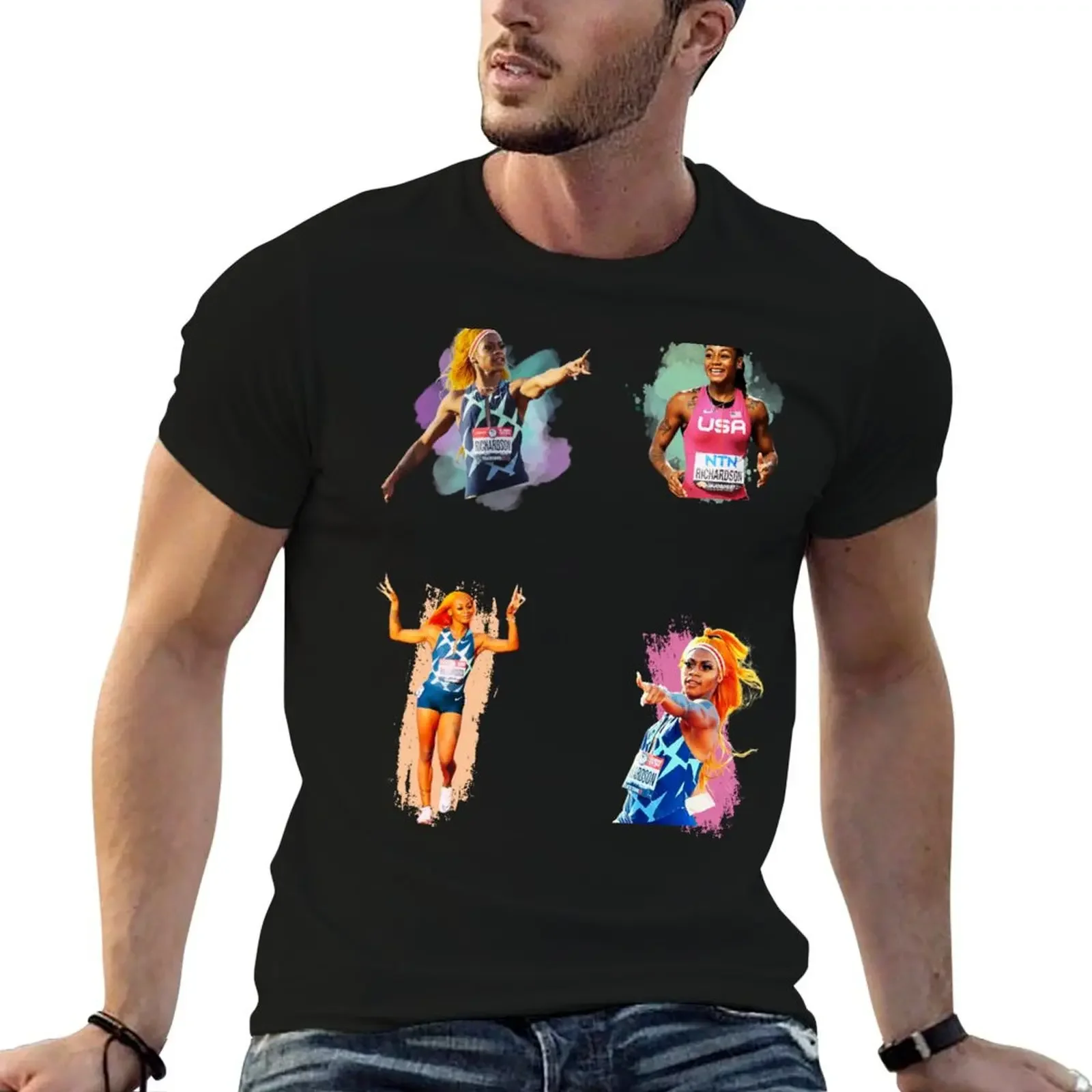 

Shacarri Richardson Hi - Def Sticker Set / T Shirt T-Shirt oversized luxury t-shirt men t shirt