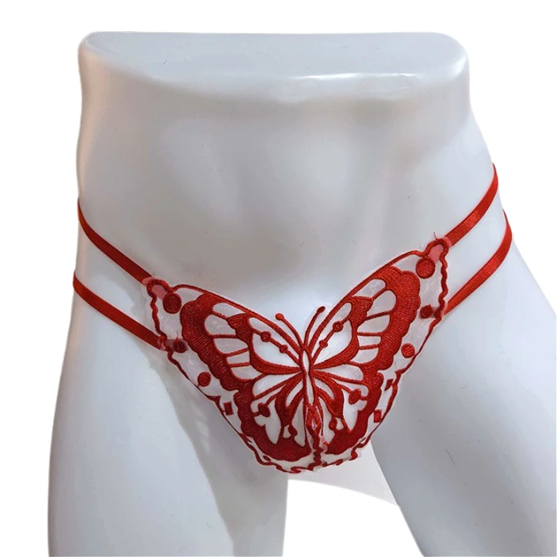 

Butterfly Sexy Lingerie Mens Underwear Hollow Out Transparent T-Back Panties Men Thongs Low Waist Erotic Hombre Male G-Strings