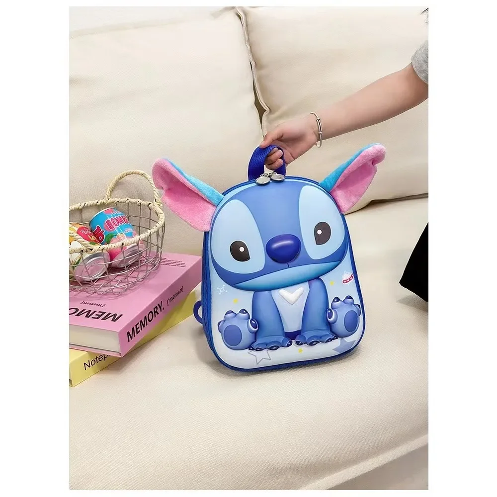 Stitch Children\'s Backpack 3D Shell Lightweight Large Capacity Breathable Kindergarten Backpack Cute Boy and Girl Cartoon Bags