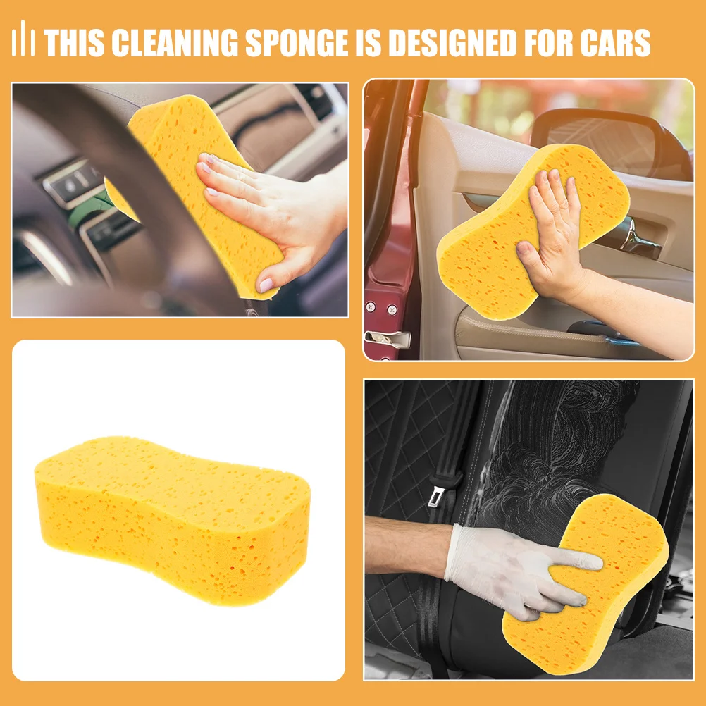4pcs Car Wash Sponge High-Density Soft Scratch-Free Water Absorption Cleaning Tool For Vehicle Boat Marine Use