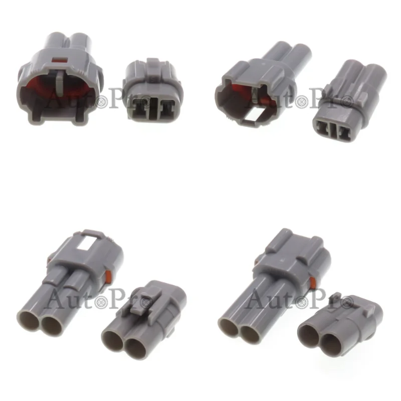 1 Set 2 Hole AC Assembly Eletric Cable Adapter 6180-2321 6187-2311 Grey Car Wire Connector Automobile Female Socket Male Plug
