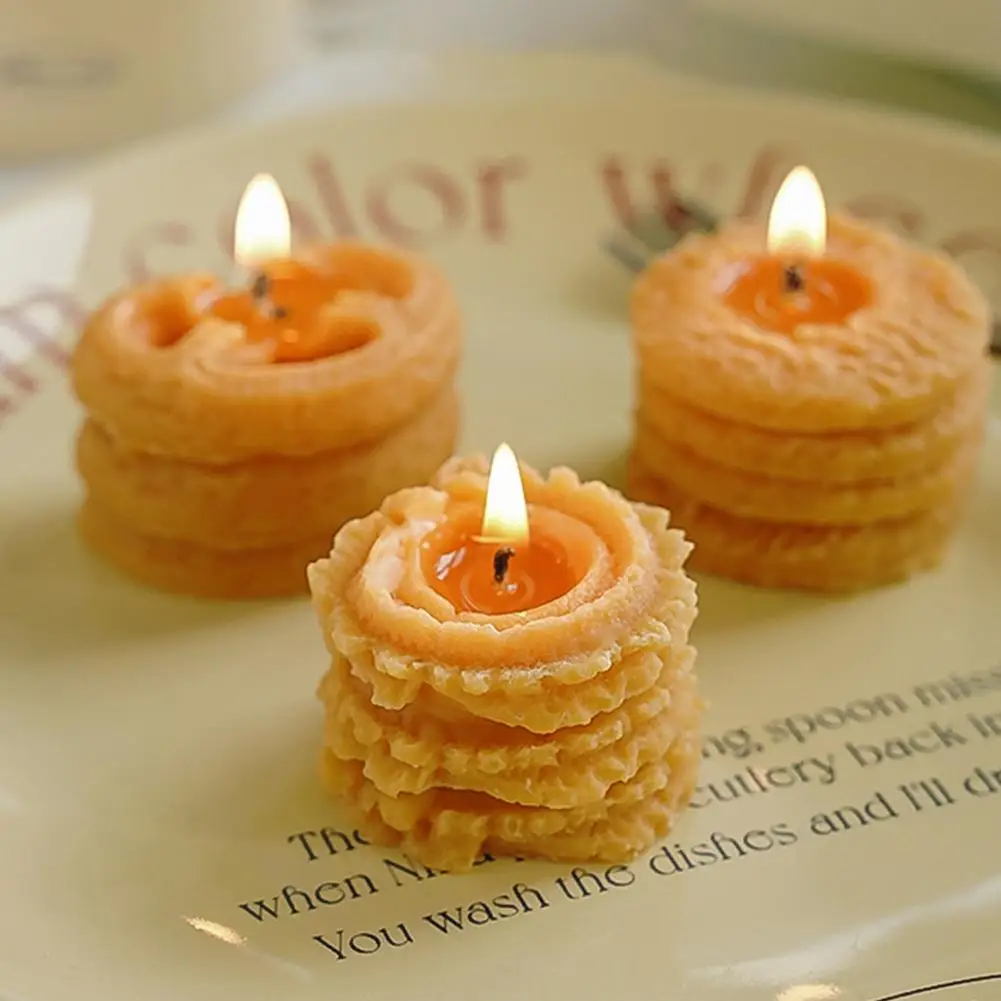 Biscuit candles, cookie scented candles gift box gift creative candles ins set gift modeling wax, holiday decoration