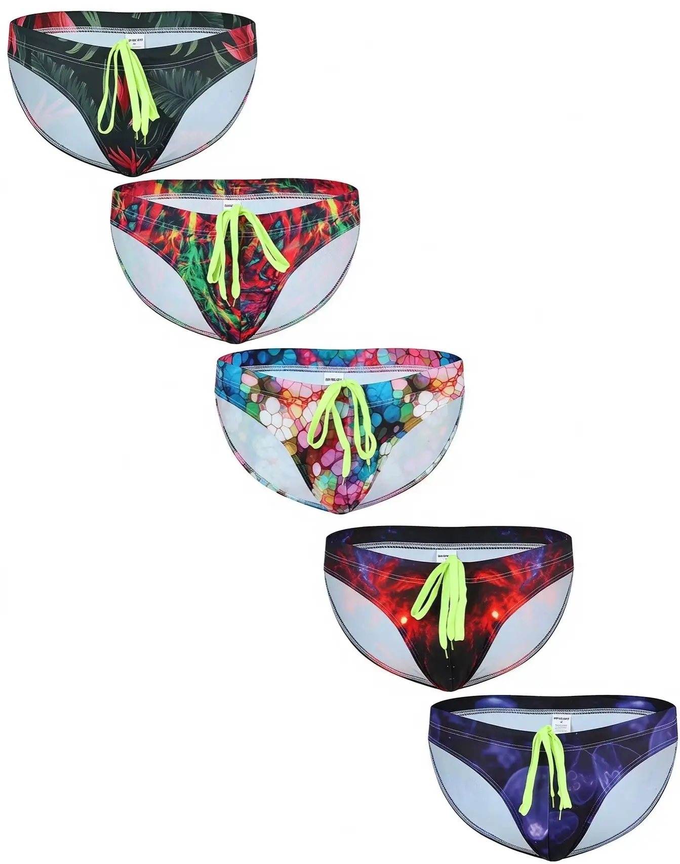 Men Swim Bikini Man Swimsuit Swimming Briefs Sexy Swimwear Quick Dry Beachwear Low Waist Beach Surfing Randomly 2/3/4PCS S-XXL