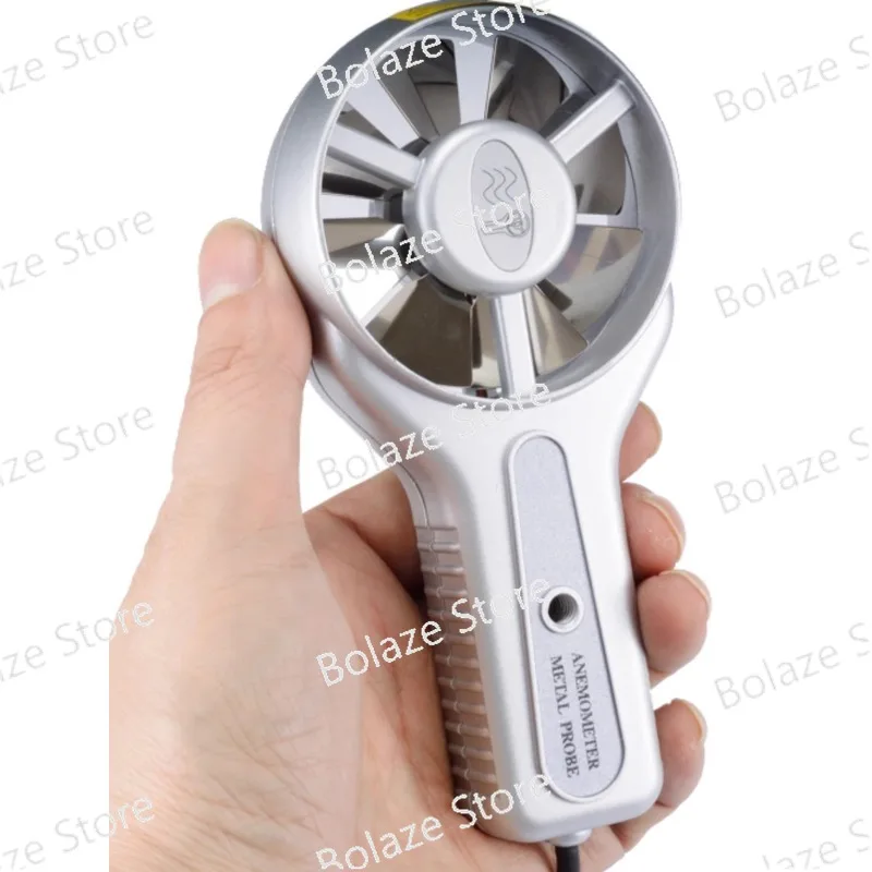 AM-4206M Metal Impeller Handheld Anemometer High Precision Air Volume Anemometer Detector