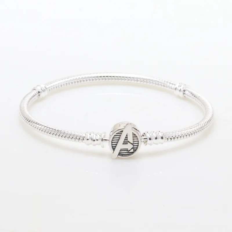 

Pan Bracelet S925 Sterling Silver alliance logo a letter Bracelet snake bone chain DIY temperament pan family Bracelet