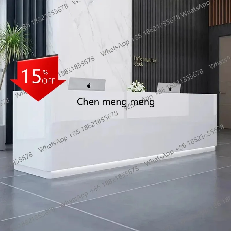 Q181 Simple Checkstand Reception Desks Front Desk Counter Modern Reception Desks Vevor Artificial Board Furniture