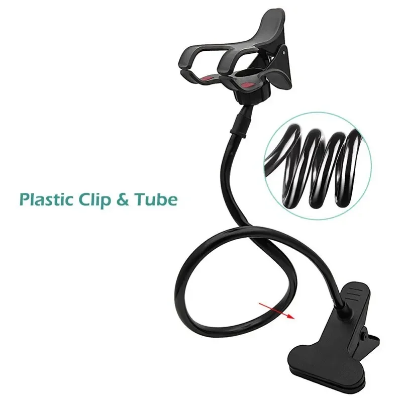 Universal preguiçoso suporte do telefone móvel gooseneck suporte stents flexível cama mesa clipe suporte para smartphone titular